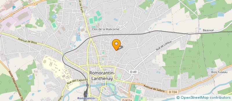 localisation de l'entreprise SCI DMECG INVEST  ROMORANTIN-LANTHENAY