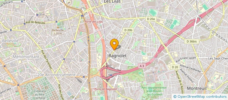 localisation de l'entreprise SCI DML à BAGNOLET