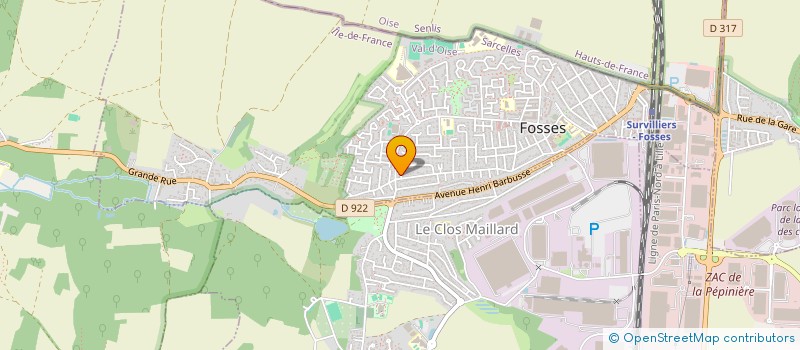 localisation de l'entreprise SCI DMT  FOSSES
