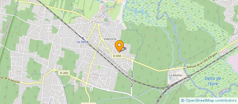 localisation de l'entreprise SCI DN' CO  LE TEICH