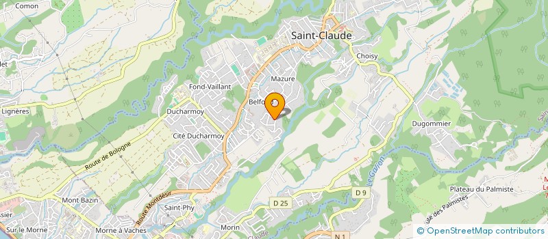 localisation de l'entreprise SCI DOBAMA à SAINT-CLAUDE
