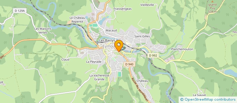 localisation de l'entreprise SCI DOCTEURS VALADE ET CHABROL  EYMOUTIERS
