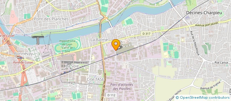 localisation de l'entreprise SCI DOLAM  DECINES-CHARPIEU