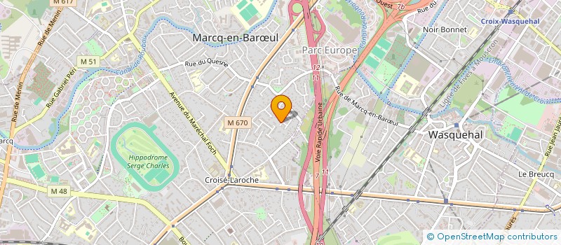 localisation de l'entreprise SCI DOLIL à MARCQ-EN-BARŒUL