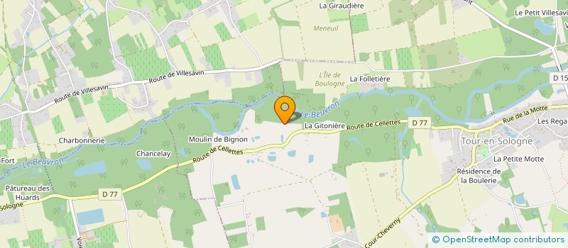 localisation de l'entreprise SCI DOMAINE DE BELLEVUE  TOUR-EN-SOLOGNE