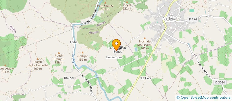 localisation de l'entreprise SCI DOMAINE DE BOUYS  ROUJAN