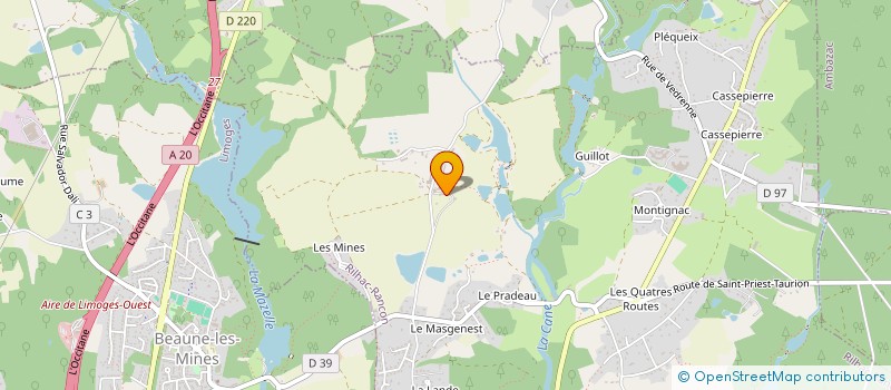 localisation de l'entreprise SCI DOMAINE DE JANAILHAC  RILHAC RANCON