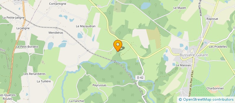 localisation de l'entreprise SCI DOMAINE DE JOFFRENY à BUSSIERE-GALANT