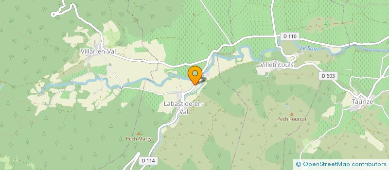 localisation de l'entreprise SCI DOMAINE DE L'ALSOU  LABASTIDE-EN-VAL