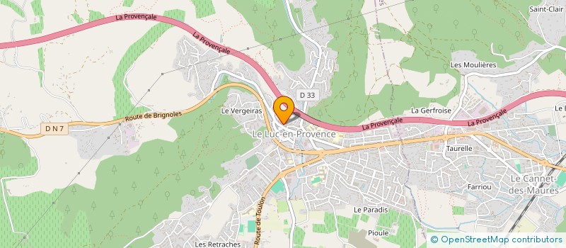 localisation de l'entreprise SCI DOMAINE DE L'EAU VIE  LE LUC