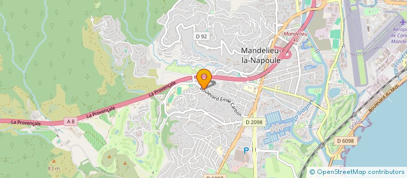 localisation de l'entreprise SCI DOMAINE DE L ETOILE II à MANDELIEU-LA-NAPOULE