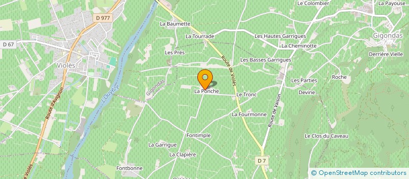 localisation de l'entreprise SCI DOMAINE DE LA PONCHE  VACQUEYRAS