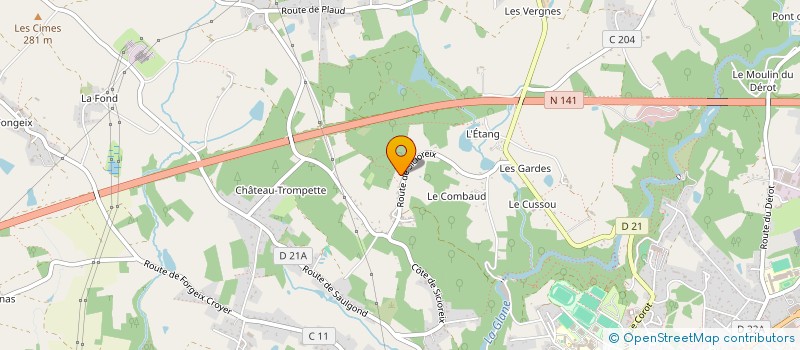 localisation de l'entreprise SCI DOMAINE DE LA VERGNE  SAINT JUNIEN