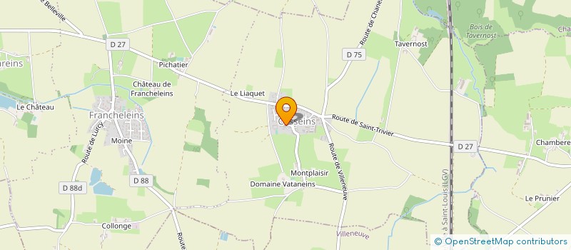 localisation de l'entreprise SCI DOMAINE DE LACHASSAGNE  FRANCHELEINS