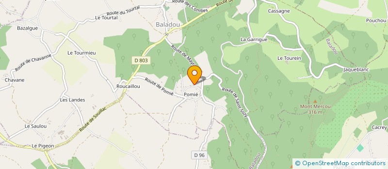 localisation de l'entreprise SCI DOMAINE DE POMIE  BALADOU