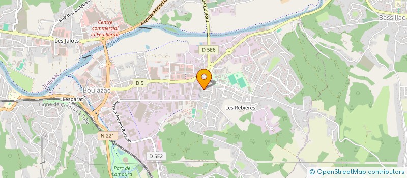 localisation de l'entreprise SCI DOMAINE DE REBIERES  BOULAZAC ISLE MANOIRE