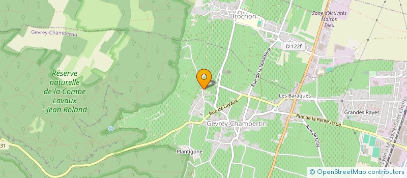 localisation de l'entreprise SCI DOMAINE DES CHEZEAUX  GEVREY-CHAMBERTIN