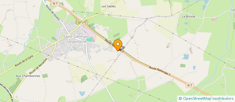 localisation de l'entreprise SCI DOMAINE DES PEUPLIERS  SAINT-GERMAIN-LESPINASSE