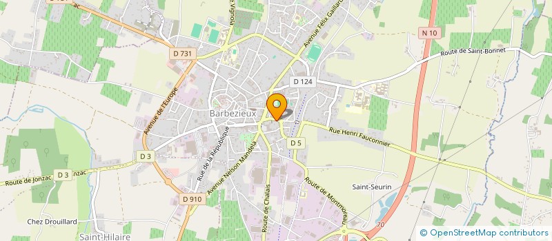 localisation de l'entreprise SCI DOMAINE DU CHEVALIER DE GREZILLAC  BARBEZIEUX SAINT HILAIRE