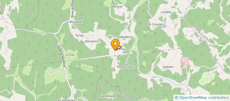 localisation de l'entreprise SCI DOMAINE DU PRIOU  SAINT-ANDRE-D'ALLAS