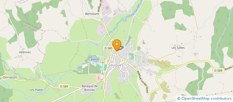 localisation de l'entreprise SCI DOMAINE LES BASTIDES  SAUGUES