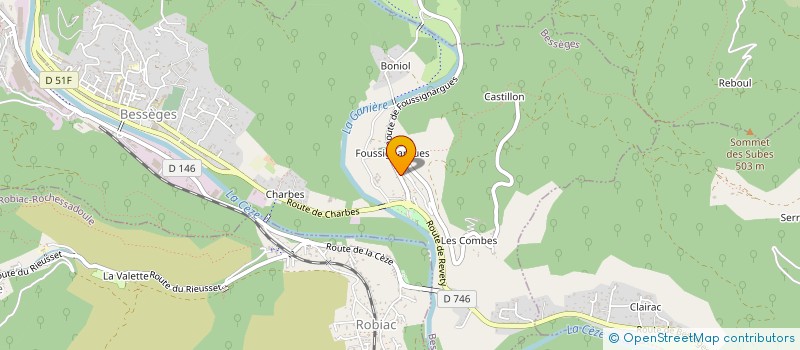 localisation de l'entreprise SCI DOMERGUE  BESSEGES