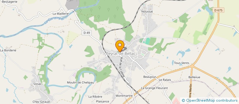 localisation de l'entreprise SCI DOMI  PEYRAT-DE-BELLAC