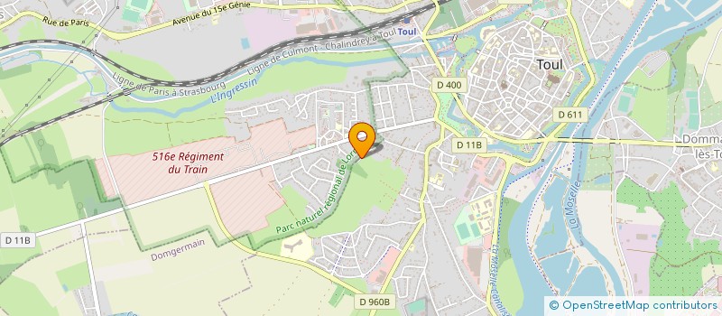 localisation de l'entreprise SCI DOMIAUD  ECROUVES