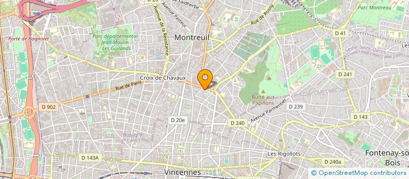 localisation de l'entreprise SCI DOMINO à MONTREUIL