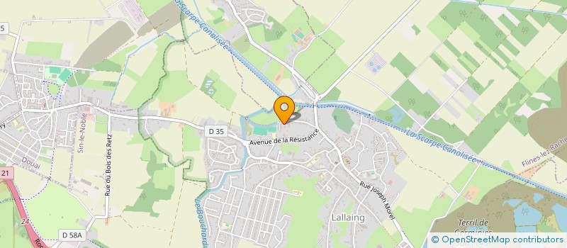 localisation de l'entreprise SCI DONA SARTORE  LALLAING