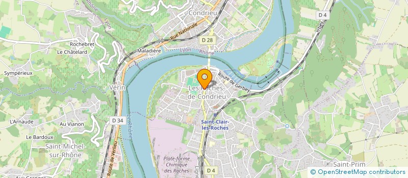 localisation de l'entreprise SCI DONAU  LES ROCHES-DE-CONDRIEU