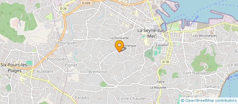 localisation de l'entreprise SCI DONICARDE à LA SEYNE SUR MER