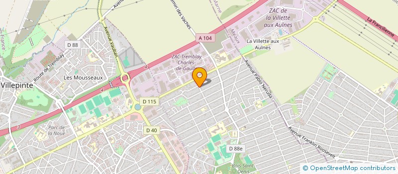 localisation de l'entreprise SCI DORMEVIL à TREMBLAY-EN-FRANCE