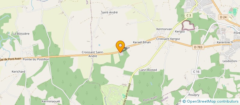 localisation de l'entreprise SCI DORNIC PONTEAU  PONT AVEN