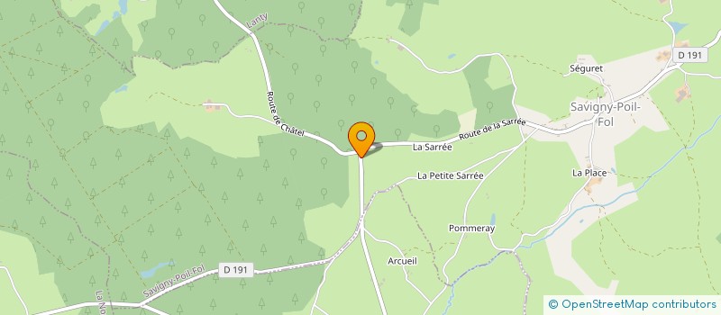 localisation de l'entreprise SCI DORRESTIJN EN BOURGONDIUM à SAVIGNY-POIL-FOL