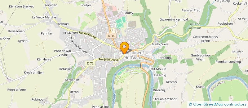 localisation de l'entreprise SCI DORVAL à CHATEAUNEUF-DU-FAOU