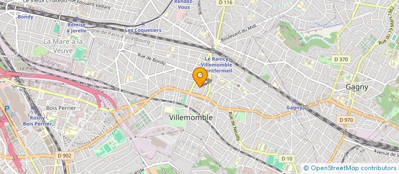 localisation de l'entreprise SCI DOSSOU  VILLEMOMBLE
