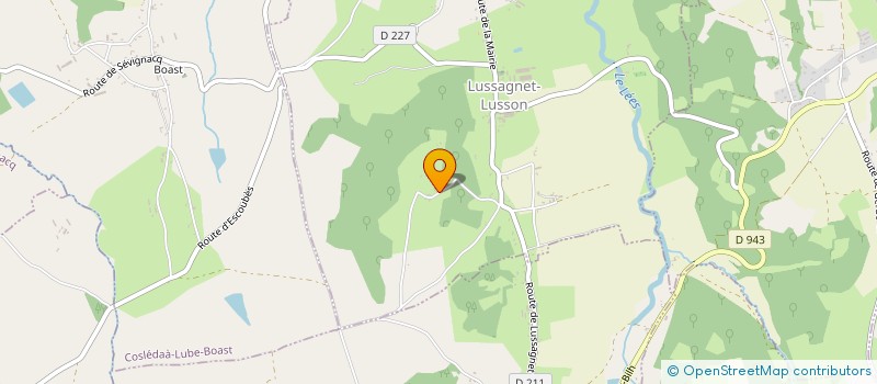 localisation de l'entreprise SCI DOU HAU  LUSSAGNET-LUSSON