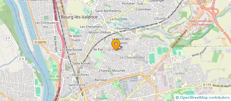 localisation de l'entreprise SCI DOUBLE-V  BOURG-LES-VALENCE