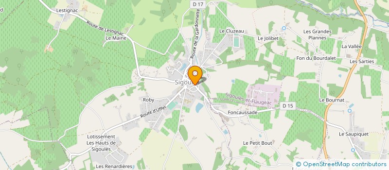 localisation de l'entreprise SCI DOUMENGE-RAGOT  SIGOULES-ET-FLAUGEAC