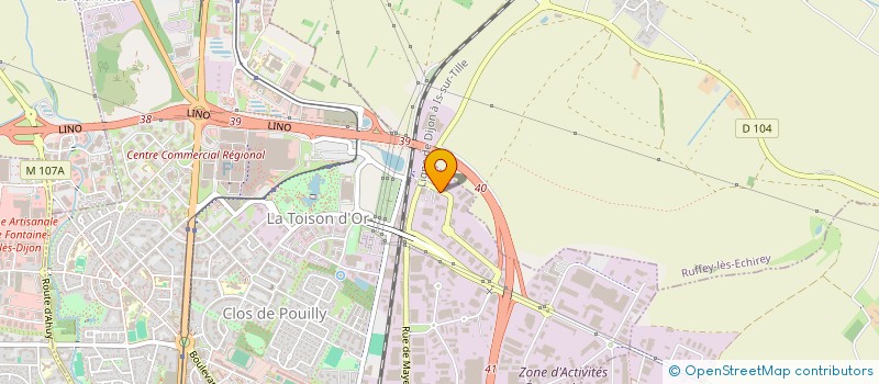 localisation de l'entreprise SCI DP à DIJON