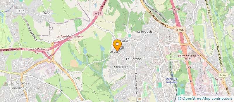 localisation de l'entreprise SCI DPM  DARDILLY