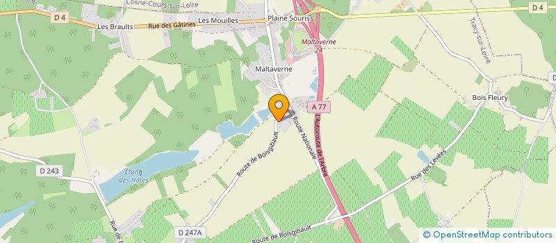 localisation de l'entreprise SCI DRAPTRACUS à TRACY-SUR-LOIRE