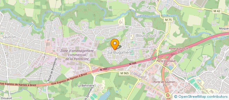 localisation de l'entreprise SCI DRB  TREILLIERES