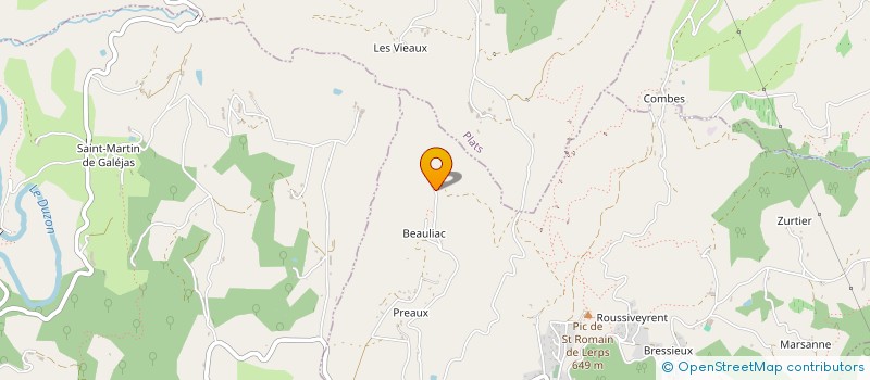 localisation de l'entreprise SCI DREVET MAISONNAT  SAINT-ROMAIN-DE-LERPS