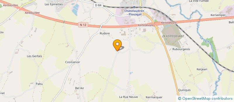 localisation de l'entreprise SCI DROUET - DE COATGOUREDEN  CHATELAUDREN-PLOUAGAT