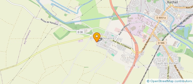 localisation de l'entreprise SCI DS BOTTINI  ACY-ROMANCE