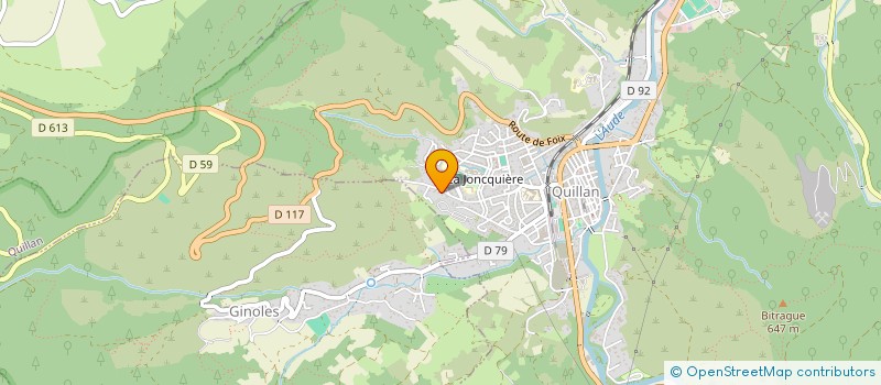 localisation de l'entreprise SCI DSD  QUILLAN