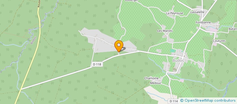 localisation de l'entreprise SCI DST  BUDOS
