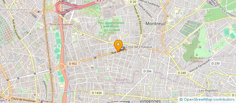 localisation de l'entreprise SCI DSYI à MONTREUIL